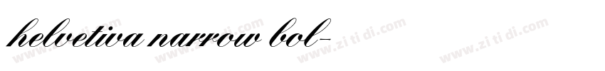helvetiva narrow bol字体转换